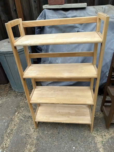 Photo of free Tall collapsing book case (Woodside & El Camino) #1
