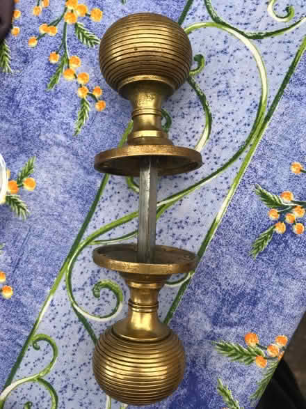 Photo of free Brass(y) door knobs with central shaft (Emmer Green RG4) #1