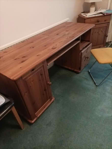 Photo of free Pine office desk (West Worthing BN11) #3