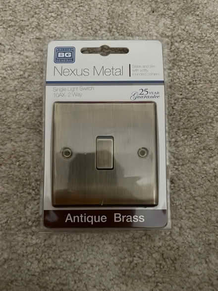 Photo of free Antique brass (effect) light switch (Water Eaton MK2) #1