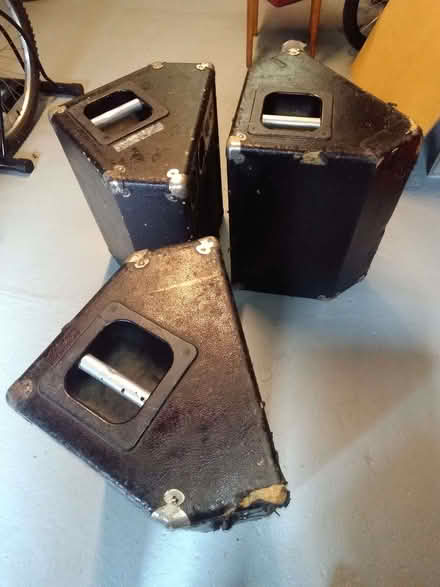 Photo of free Guitar speaker and 3 wedge monitors. (Burncross S35) #2