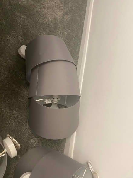 Photo of free 10 Grey light fixtures with bulbs (DA12) #3