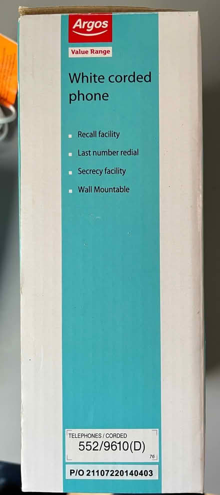 Photo of free Argos White Corded Phone (North Ascot SL5) #2
