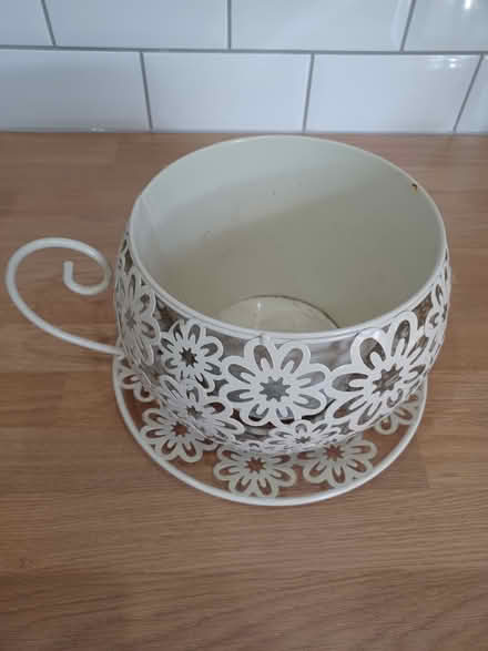 Photo of free Metal teacup planter (North Shields NE30) #1