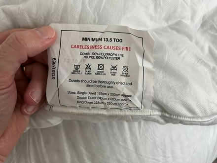 Photo of free double duvet (without cover) (Jericho OX2) #1