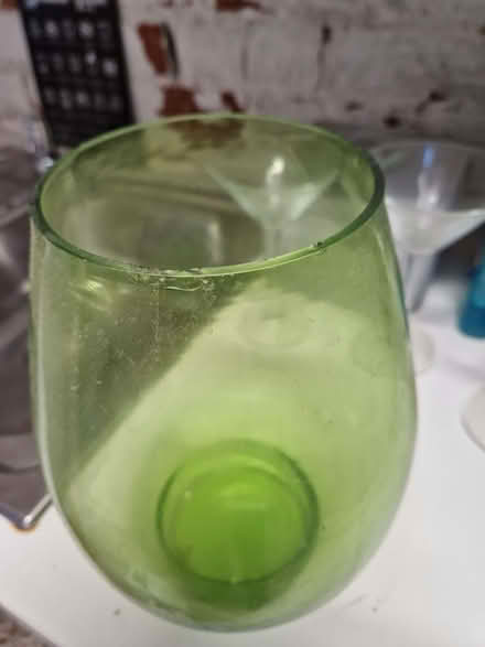 Photo of free Large green glass vase (Matlock DE4) #2