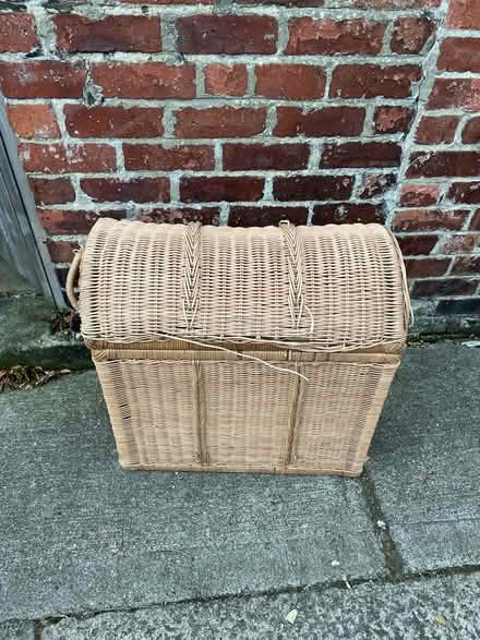 Photo of free Big faux willow basket (NE6 South of Heaton Park) #1