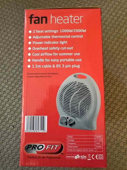 Photo of free PRO FIT Fan Heater (Wood Green N22) #3