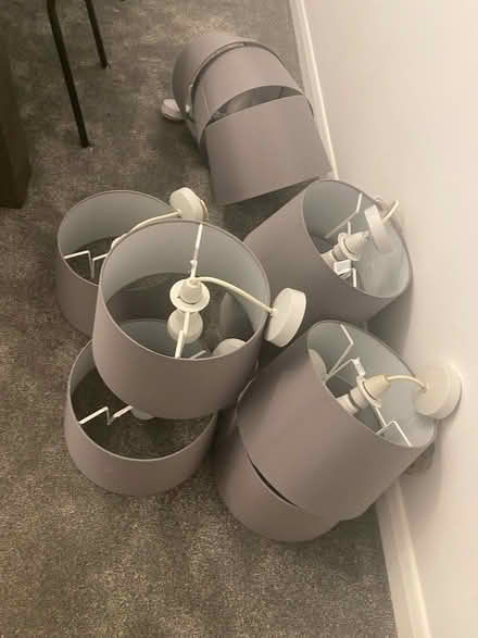 Photo of free 10 Grey light fixtures with bulbs (DA12) #4