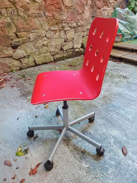 Photo of free Red IKEA wooden swivel desk chair (Bruntsfield EH10) #2