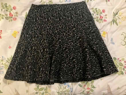 Photo of free Black/grey leopard print skater skirt - size 10 (Palmers Green N13) #2