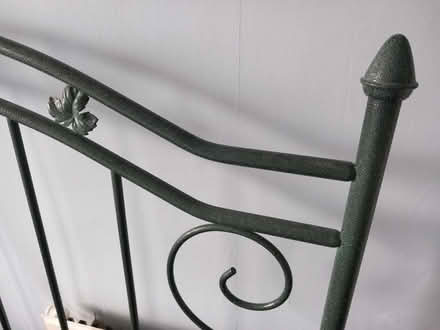 Photo of free Green metal headboard (Lichfield) #2