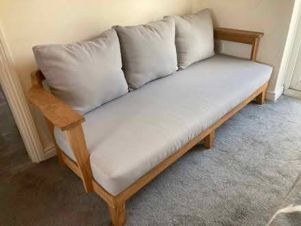 Photo of free Lovely modern sturdy sofa, suitable for conservatory or outd (Cleehill SY8) #1
