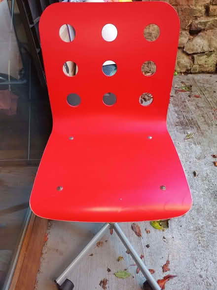Photo of free Red IKEA wooden swivel desk chair (Bruntsfield EH10) #1