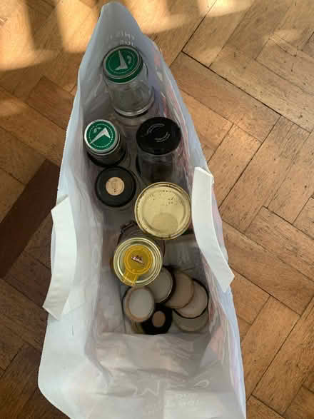 Photo of free Bag of jam jars & lids plus extra (Berkhamsted) #1
