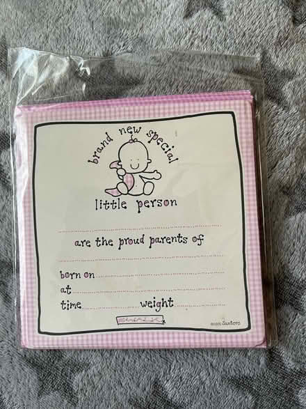 Photo of free Cards - girl - birth (Tyseley B11) #1