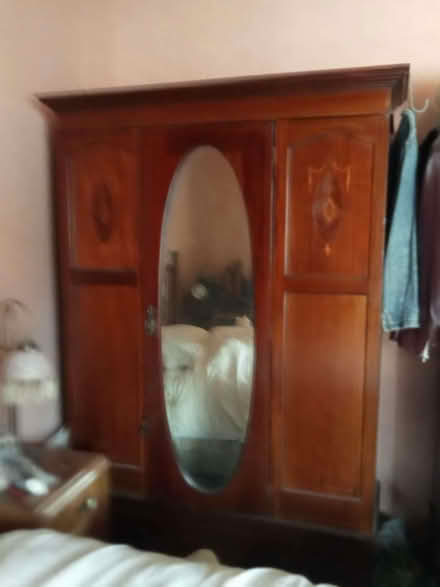 Photo of free Antique Mahogany Inlaid Wardrobe (Kedleston Road DE1) #2