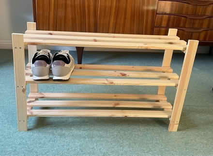 Photo of free 3 tier pine shoe rack (North Shields NE29) #2