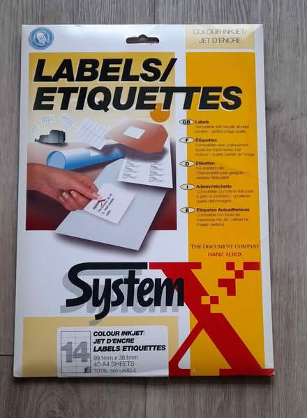 Photo of free Printer labels (Dilton Marsh 4DZ) #1