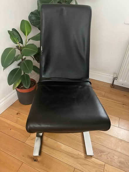 Photo of free 6 faux leather dining chairs (GU2) #2
