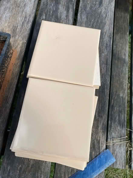 Photo of free 18 putty coloured square tiles (Welwyn Garden City (AL7)) #1