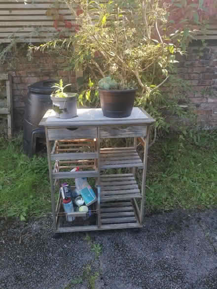 Photo of free Kitchen or outdoor shelving (old) (Whalley range M16 7) #1