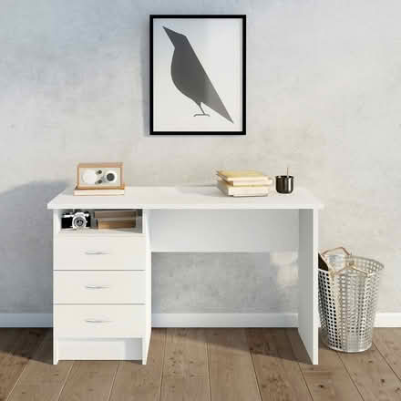 Photo of free Heavy wooden white desk (Kings Heath B13) #1