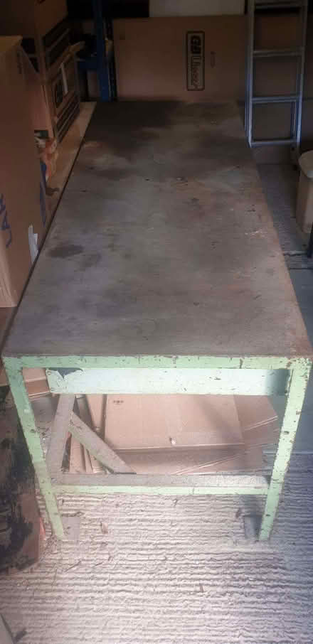 Photo of free Vintage Metal Workshop Table with Drawer (Bedford MK43) #1