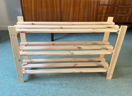 Photo of free 3 tier pine shoe rack (North Shields NE29) #1