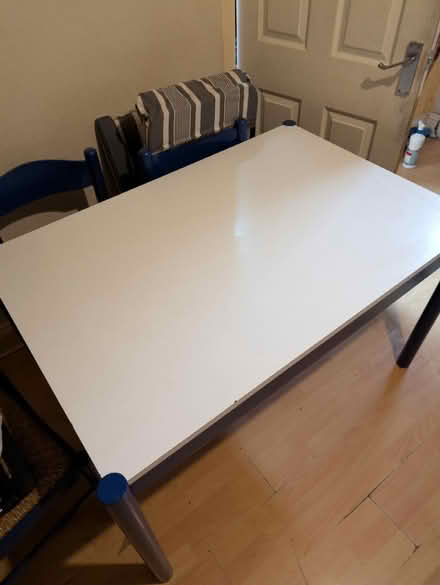 Photo of free Solid blue and white dining table (Great Horton BD5) #1