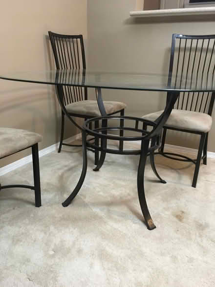 Photo of free Glass top table & 4 chairs (McKenzie calgary) #3