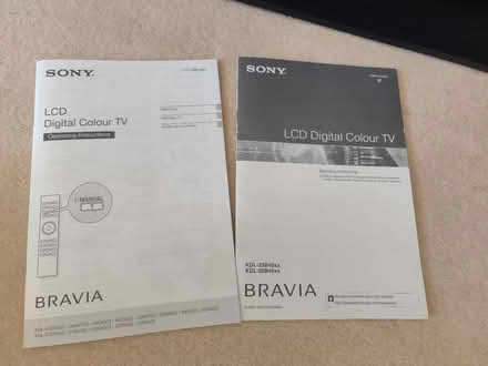 Photo of free Sony TV Bravia 37" with manuals (Finchley N3) #2