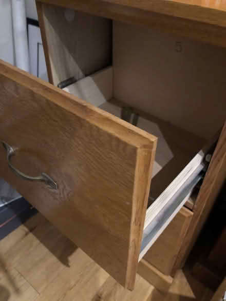 Photo of free Small wooden filing cabinet (Jane/Bloor) #2