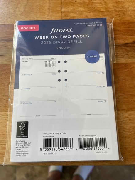 Photo of free 2025 Filofax inserts pocket size (Wheatley OX33) #1