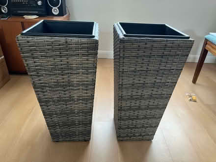 Photo of free Rattan plant pots x 2 (Gu22) #1