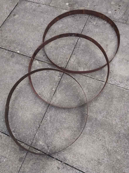 Photo of free Half-Barrel bands (iron x 3) (West Haddon NN6) #1