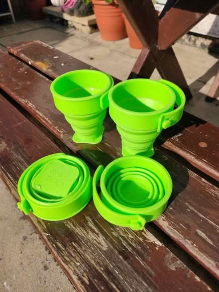 Photo of free Folding camping cups X4 (BD10 Eccleshill) #1