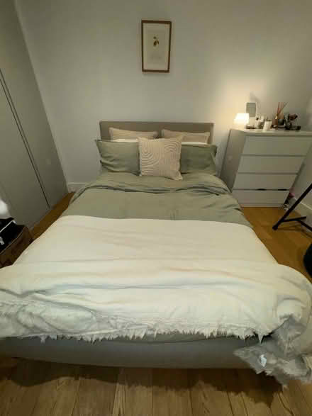 Photo of free Upholstered Double bed frame (Bow E3) #1