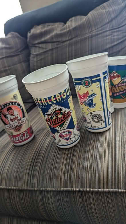 Photo of free Vintage Orioles plastic cups (Park View - Colombia Heights) #1