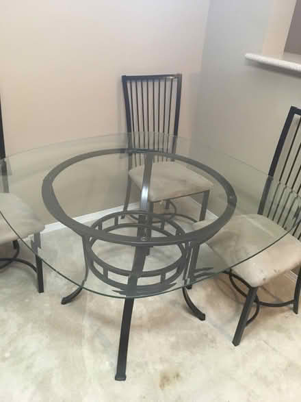 Photo of free Glass top table & 4 chairs (McKenzie calgary) #1