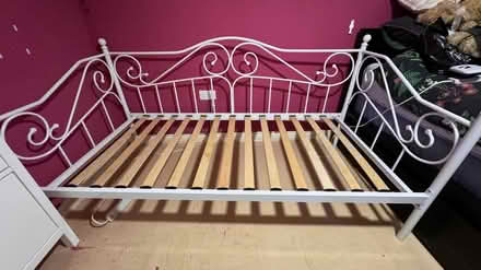 Photo of free White metal day bed (Leybourne Chase) #1