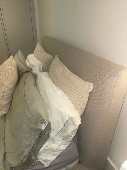 Photo of free Upholstered Double bed frame (Bow E3) #3