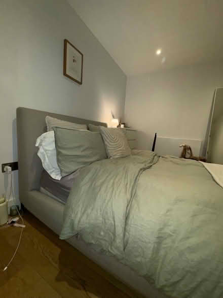 Photo of free Upholstered Double bed frame (Bow E3) #2