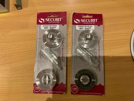 Photo of free 2 no. Securit bathroom thumbturn (Marguerite Way, BS) #1
