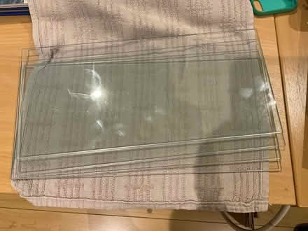 Photo of free 4 no. Glass shelves 373 x 171 x 2mm (Marguerite Way, BS) #1