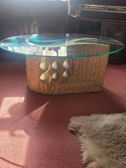 Photo of free GLASS topped coffee table (Low Green WN2) #1