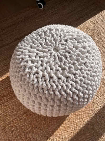 Photo of free Knitted cotton pouffe (BA2) #1