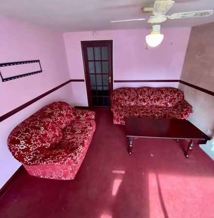 Photo of free 3 seater sofa and 2 seater sofa plus mahogany coffee table. (Morecambe LA4) #2