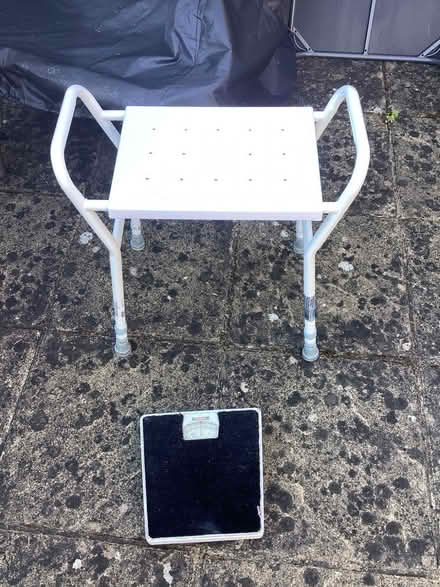 Photo of free Shower stool & scales (Woodley RG5) #1
