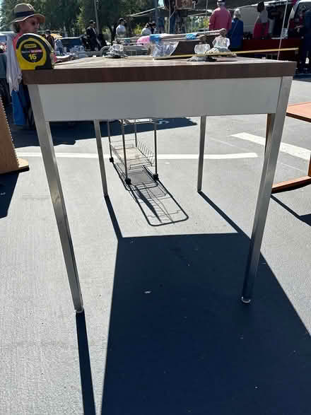 Photo of free Metal table, laminate top 2 x 3 ft (Near burgess park) #2